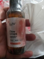 LUV Health FLOW DROPS Adaptogenic Mushroom Blend PEACH WATERMELON 1 oz