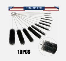 US Nylon Straw Brush Cleaner Bottle Tube Pipe Small Long Cleaning 10Pcs Set
