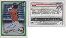 2020 Bowman Chrome Mega Box Mojo Green Refractor /99 Hunter Bishop #BCMA-HB Auto