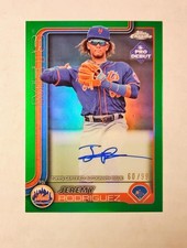 Jeremy Rodriguez 2025 Topps Pro Debut AUTO GREEN REFRACTOR 60/99 Chrome Mets T6
