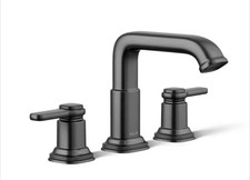KOHLER Numista 8 in. Widespread Double Handle Bathroom Faucet in Matte Black