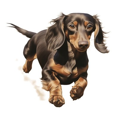 3x Sticker Dachshund Car Sticker 9x9cm Teckel Dachshund Dog Cute Set
