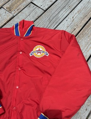 VINTAGE MACY S THANKSGIVING DAY PARADE EMBROIDERED BOMBER WINDBREAKER JACKET
