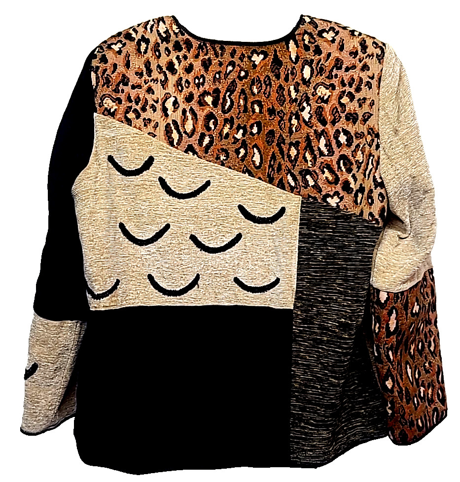 Indigo Moon Vintage Tapestry Patchwork Jacket Wom… - image 4