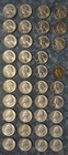 39 QUARTERS 1964 D (36) 1964 P (3) Washington 25c UNCIRCULATED 90% Silver