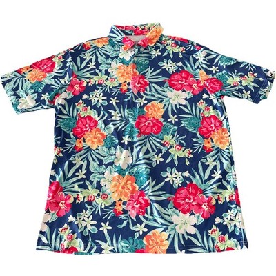 Proud 90 Golf Polo Shirt Floral Tropical Mens 2X Performance Casual Resort Vaca