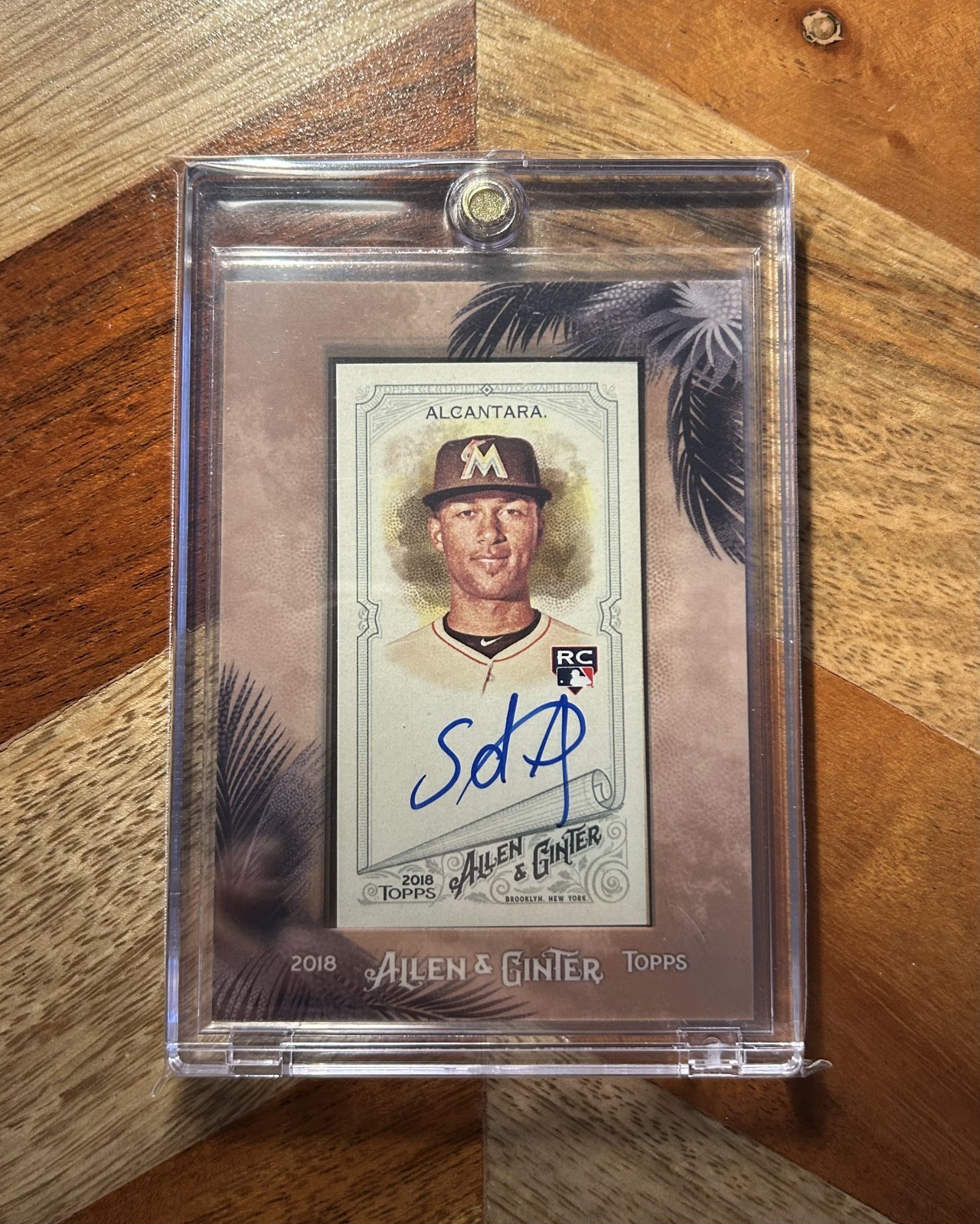 2018 Topps Allen & Ginter Sandy Alcantara Rookie Auto Mini MA-SA Marlins