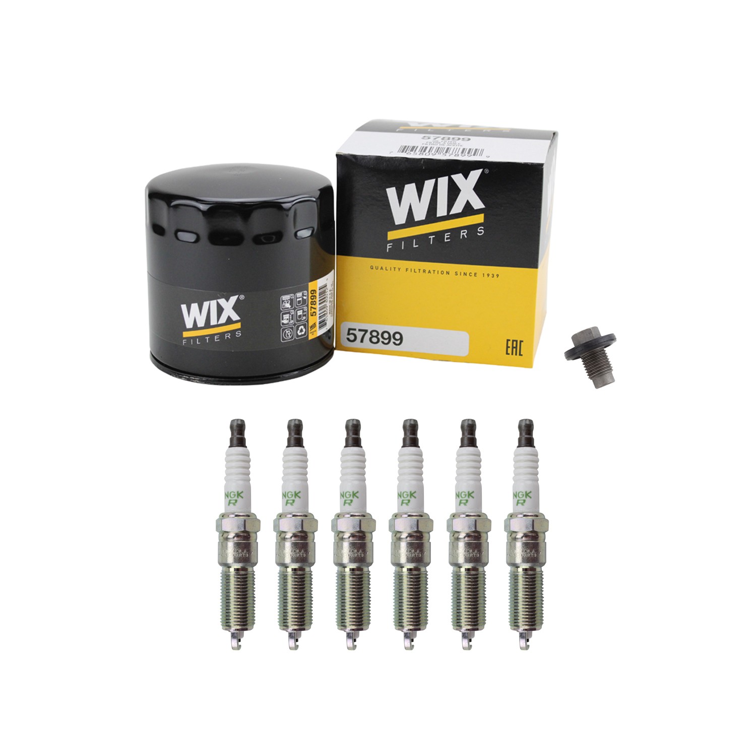Wix Engine Oil Filter  NGK 6 V-Power Spark Plugs kit for Avenger Sebring 2.7 V6