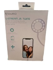 ADURO U-STREAM Jr Twins Home streaming studio-clip and dual ring lights-White