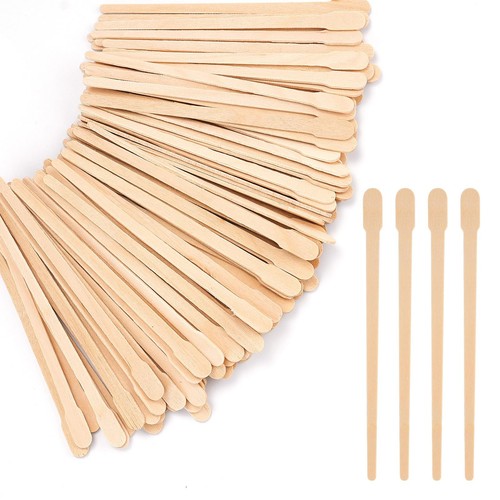 600 Pcs Wooden Eyebrow Waxing Sticks with Handle, Small Wood Wax Sticks, Wax ...