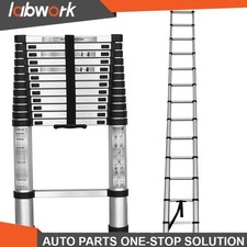 Labwork 12.5FT Heavy Duty Aluminum Extension Telescoping Lightweight Step Ladder