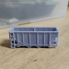 HOn30 Scale 18ft 2-BAY HOPPER CAR shell. No trucks/couplers. RESIN 3D Print NEW!