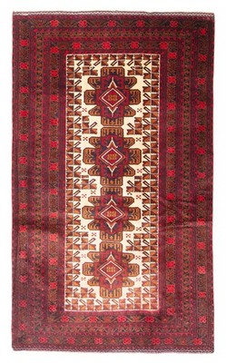 Vintage Traditional Hand-Knotted Area Rug 3'8'' x 6'4'' Oriental Wool Carpet