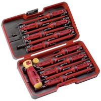 Felo E-Smart Vde-Schraubendrehersatz Schlitz/Phillips/Pozi/Torx 14-Teilig