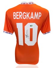 DENNIS BERGKAMP SIGNED HOLLAND 1994 HOME SHIRT (ACG WITNESS AG46500)