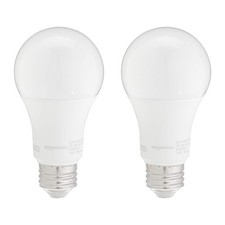 Amazon Basics A19 LED Light Bulbs, 100W 2 Count Pack of 1 , Soft White