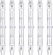 6 Pack R7S Halogen Bulb 118Mm 230W Dimmable 230V 4650Lm 2800K Warm White Energy