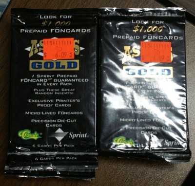 14 1995 Classic Gold Sports Cards Assets Packs Foncards SN908