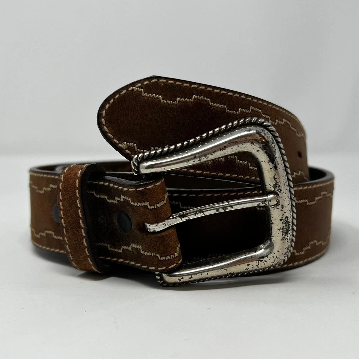 Tony Lama vintage brown women’s size 32 belt gold buckle Vintage Belt Tony Lama | Mercari main image 2