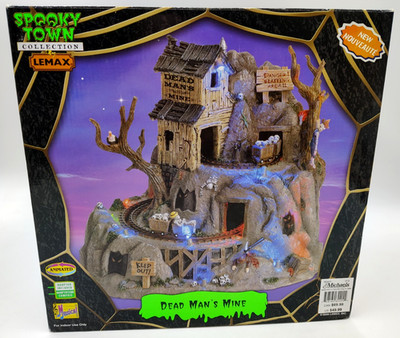 *READ* Lemax Spooky Town DEAD MAN'S MINE Animated Lights & Sounds 64424 2006