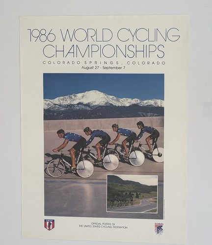 1986 World Cycling Championships Colorado Springs Official Poster 18x24
