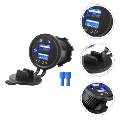 1 Pc Motorcycle Charger Adapter Scooter Car Refitted Vehicle Charger (Black) - 第 2/12 張圖片