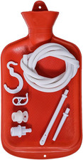 Enema Bag Anal Douche 2 Quart Hot Water Bottle BPA Free Coffee Shower Kit Red