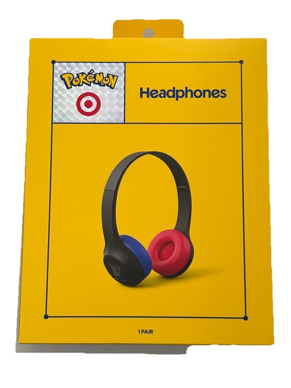 Pokémon Target X 30th Anniversary Headphones Black Blue Red 3.5mm USB-C Mic