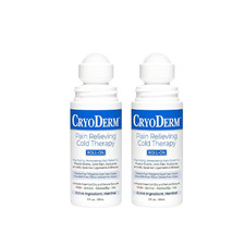Cryoderm Cold Roll-On Pain Relief Gel 3 oz Pack of 2 Menthol Therapy
