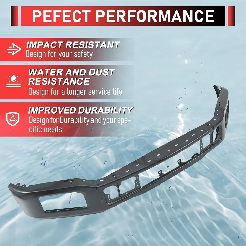 Barra frontal de parachoques de acero negro para Ford F-150 F150 2018-2020 con niebla */L Foto 4 de 4