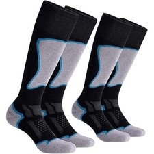 CS CELERSPORT 2 Pack Ski Socks Men Women Warm Wool Cushioned Winter Snowboard