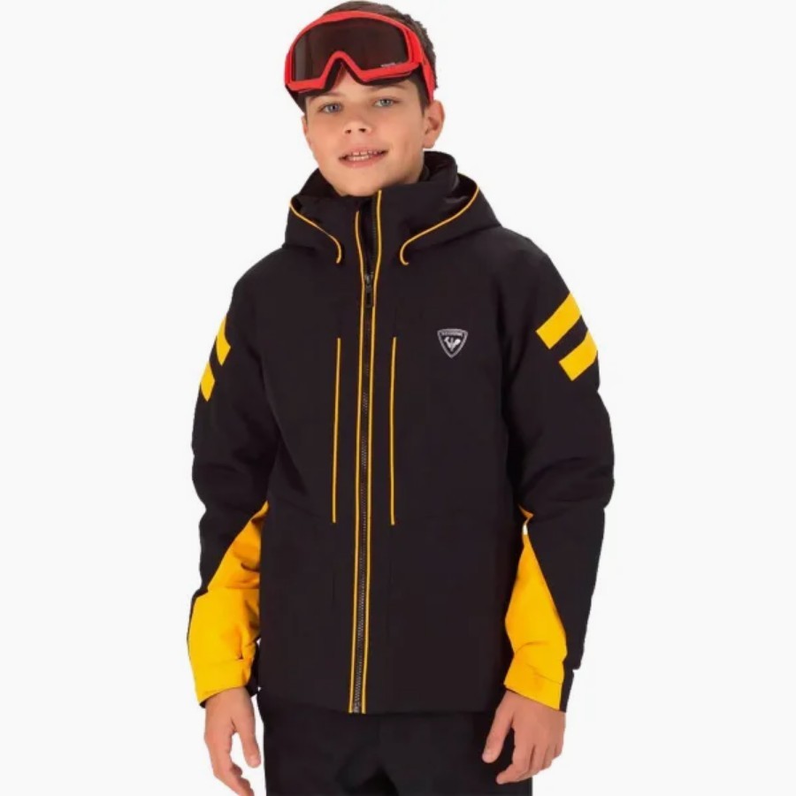 Rossignol Giacca da Neve Junior Boy Ski Bicolor - 110 (Nero/Arancio)