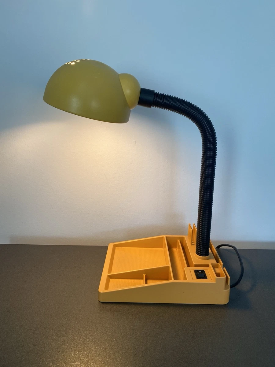 Lampe De Bureau / Atelier Vintage Métal Et Plastique - XXe Siècle