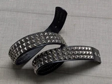 vintage HOT TOPIC black belt STUDDED goth 36 punk SPIKED skate Y2K 1990s