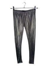 RICH & ROYAL Leggings Donna Pantalone Taglia IT 38 argento con glitter