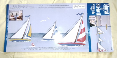 MURAL LASER CUT STENCIL EASE D-602 Sailing Boats