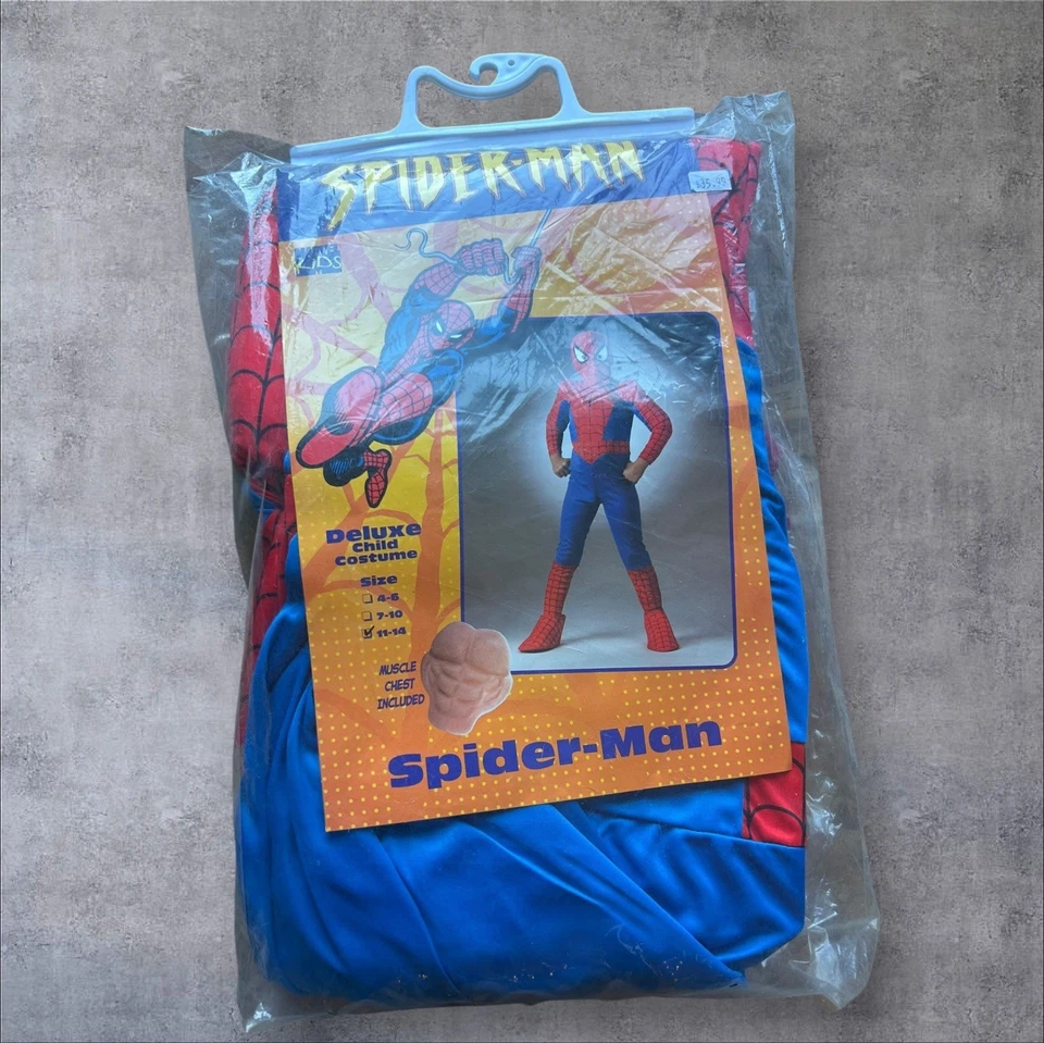 Disfraz Spider Man Deluxe CON Músculos, Talla L (11-14), TOTALMENTE NUEVO Foto 2 de 3