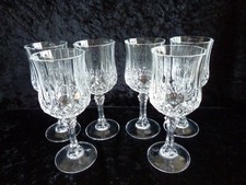 6 bicchieri da vino Cristal d' Arques Longchamp France cristallo bicchiere da vino