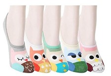 Violet Mist Womens No Show Socks Girls Low Cut Socks Novelty Funny Animal Lin...