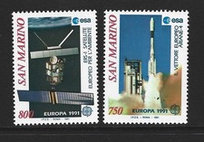 1465-66 (1991) Europa: Europäisches Weltraumjahr, postfrisch