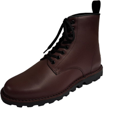 Grafters Herren Kirschrot 8 Ösen Derby Leder Stiefel