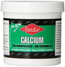 52298 Phosphorous-Free Calcium Powder Reptile/Amphibian Supplement Without Vi...