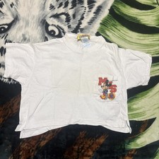 Vintage Disney Mickey Mouse M s Pocket T Shirt Kids Small Pajama Party