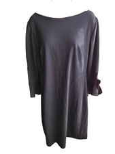 Karl Lagerfeld Paris Navy Blue Knee-Length Ruffled Sleeve Shift Dress Size 12