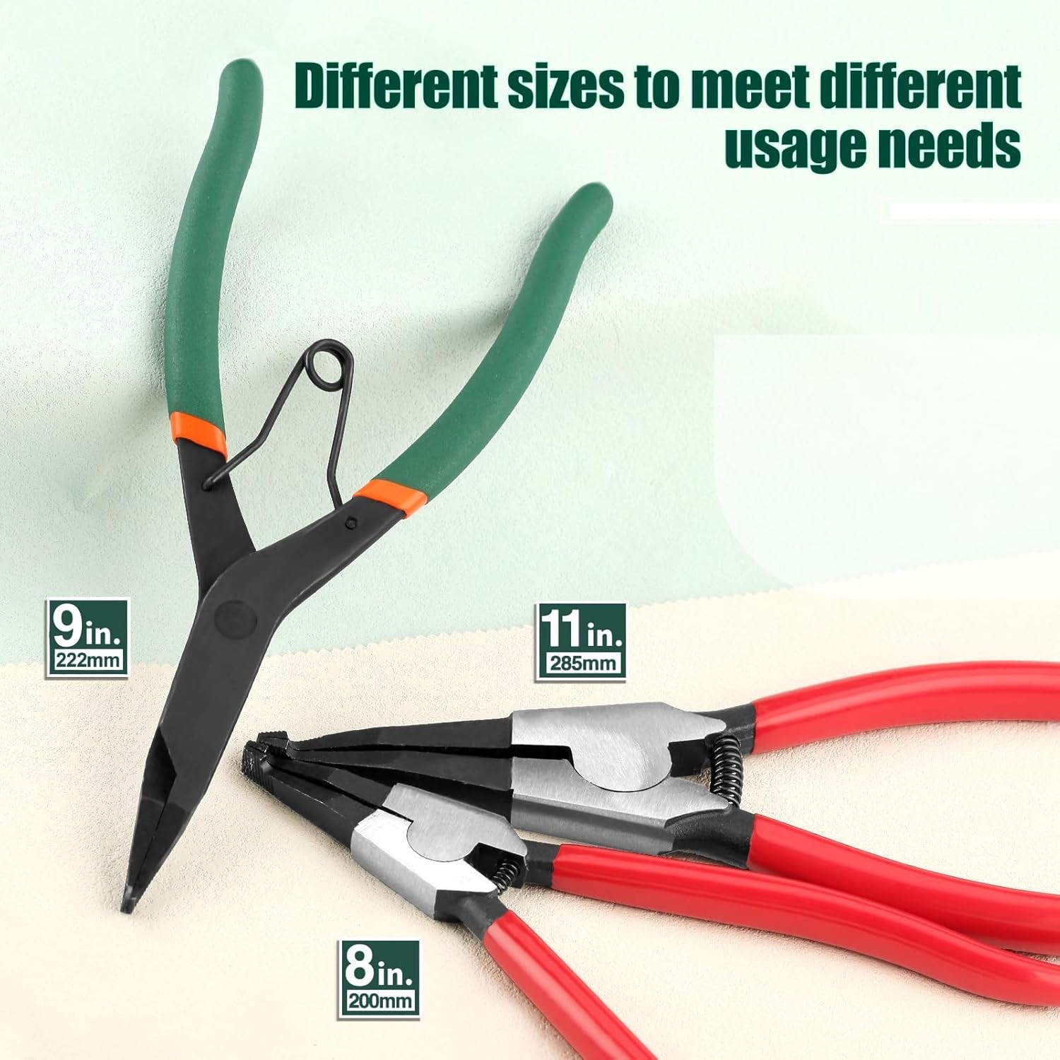 SPEEDWOX 9 inch Angle Tip Lock Ring  Pliers for Transmission , Special Circlip