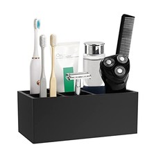 Luxspire 5 Slots Toothbrush Holders, Resin, Black