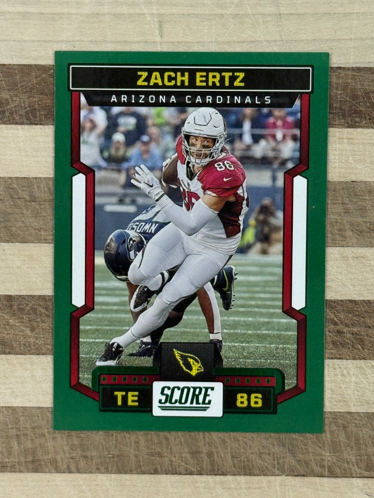 2023 Panini Score Football Zach Ertz Green Parallel Card #157