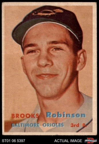 1957 Topps #328 Brooks Robinson Orioles RC HOF 2 - GOOD