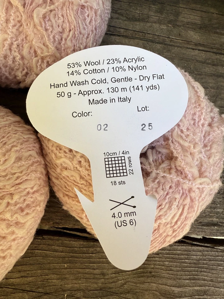 Elann Edición Limitada Boccaccio Boucle Lote de 7 50g/141yds Rosa #02 Lote 25 Foto 2 de 4