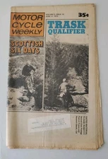 MOTOR CYCLE WEEKLY CARLSBAD TRASK DE TOMASO MV PETALUMA 1973 MOTORCYCLE PAPER